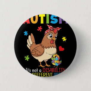 Autisme Bewustzijn Moeder Kip Verschillende Vaardi Ronde Button 5,7 Cm