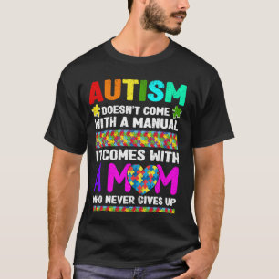 Autisme Bewustzijn Moeder Liefde Steun Puzzel Hart T-shirt