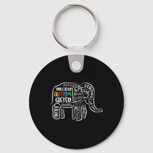Autisme Bewustzijn Olifant Acceptatie Autistische Sleutelhanger
