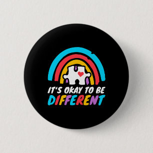 Autisme-bewustzijn om een andere liefdesautisti te ronde button 5,7 cm