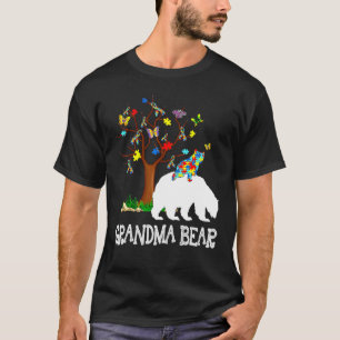 Autisme Bewustzijn Oma Beer Steun Autistische Volw T-shirt