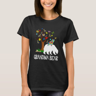 Autisme Bewustzijn Oma Beer Steun Autistische Volw T-shirt