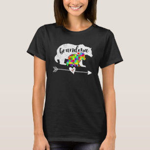 Autisme Bewustzijn Oma Beer Steun Autistische Volw T-shirt