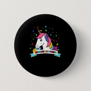 Autisme bewustzijn - Omarm Verschillende Eenhoorn Ronde Button 5,7 Cm