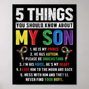 Autisme Bewustzijn Ondersteuning Autistisch Kind Z Poster