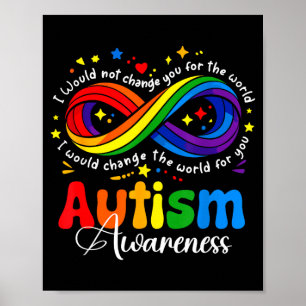 Autisme bewustzijn oneindigheidssymbool accepteren poster
