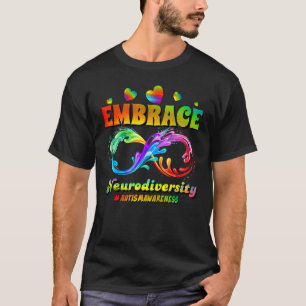 Autisme bewustzijn oneindigheidssymbool omarm neur t-shirt