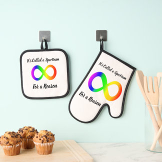 Autisme bewustzijn ovenwant en pannenlappen & pannenlap set