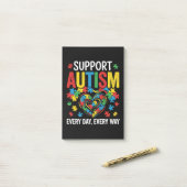 Autisme bewustzijn post-it® notes (Op bureau)