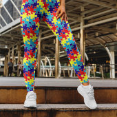 Autisme bewustzijn puzzel leggings
