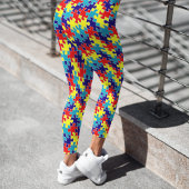 Autisme bewustzijn puzzel leggings