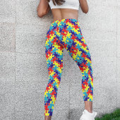 Autisme bewustzijn puzzel leggings