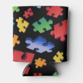 Autisme bewustzijn Puzzelstukjes Blikjeskoeler (Voorkant)