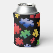 Autisme bewustzijn Puzzelstukjes Blikjeskoeler (Blikje Achterkant)