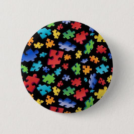 Autisme bewustzijn Puzzelstukjes Ronde Button 5,7 Cm
