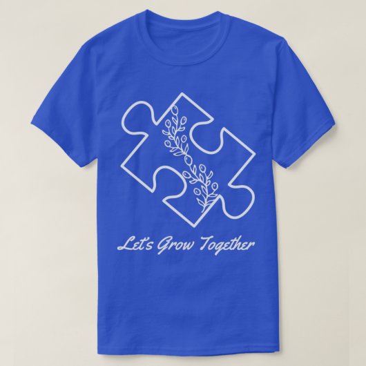 Autisme-bewustzijn Puzzle Piece T-shirt (Design voorkant)