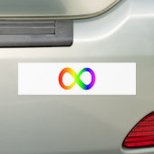 Autisme bewustzijn Rainbow Infinding Symbool Bumpersticker (Op auto)