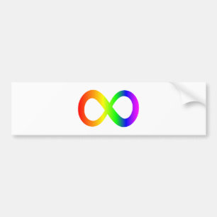 Autisme bewustzijn Rainbow Infinding Symbool Bumpersticker
