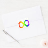 Autisme bewustzijn Rainbow Infinding Symbool Vierkante Sticker (Envelop)