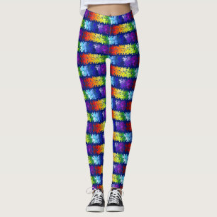 Autisme bewustzijn Rainbow Puzzle Design Leggings