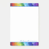 Autisme bewustzijn Rainbow Puzzle Design Post-it® Notes (Voorkant)