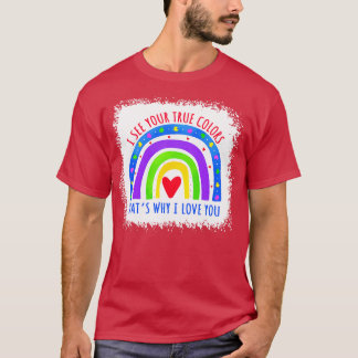Autisme bewustzijn Rainbow Puzzle Picht Ik zie je T-shirt