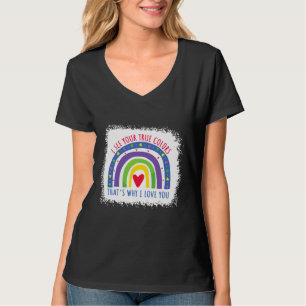 Autisme bewustzijn Rainbow Puzzle Picht Ik zie je  T-shirt