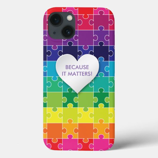 Autisme bewustzijn Rainbow Puzzle Piece Case-Mate iPhone Case (Achterkant)