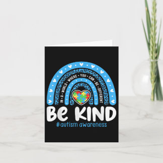 Autisme Bewustzijn Regenboog In April We Draag Blu Kaart