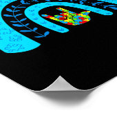 Autisme Bewustzijn Regenboog Ondersteuning Puzzel Poster (Hoek)