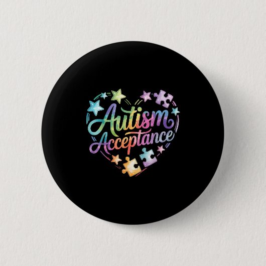 Autisme bewustzijn  ronde button 5,7 cm (Voorkant)