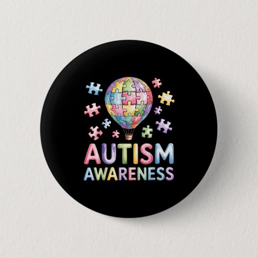 Autisme bewustzijn ronde button 5,7 cm (Voorkant)