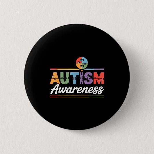 Autisme bewustzijn ronde button 5,7 cm (Voorkant)
