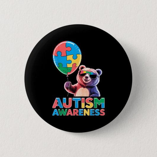 Autisme bewustzijn ronde button 5,7 cm (Voorkant)