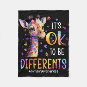 Autisme bewustzijn Schattige Giraffe Het Is Ok Om Fleece Deken