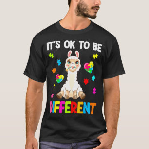 Autisme bewustzijn Schattige Lama Het Is Ok Om And T-shirt
