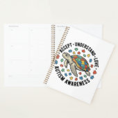 Autisme bewustzijn Schildpad Puzzel Vector Design_ Planner (Display)
