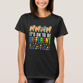 Autisme bewustzijn Shiba Inu hond T-shirt