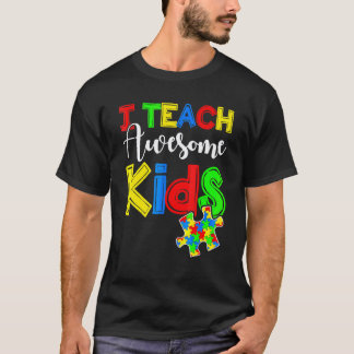 Autisme bewustzijn Speciale onderwijs leraar S T-shirt