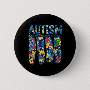 Autisme Bewustzijn Spectrum Penseelstreek Puzzel S Ronde Button 5,7 Cm