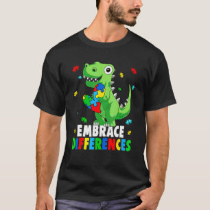 Autisme Bewustzijn Steun Omarm Verschillen Dinos T-shirt