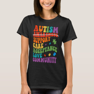 Autisme Bewustzijn Steun Zorg Acceptatie Bondgenoo T-shirt