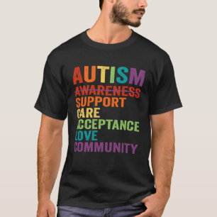 Autisme Bewustzijn Steun Zorg Acceptatie Bondgenoo T-shirt