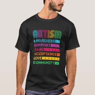 Autisme Bewustzijn Steun Zorg Acceptatie Bondgenoo T-shirt