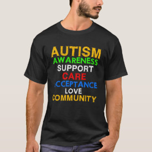 Autisme Bewustzijn Steun Zorg Acceptatie Bondgenoo T-shirt