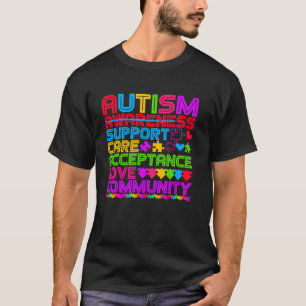 Autisme Bewustzijn Steun Zorg Acceptatie Gemeensch T-shirt