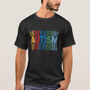 Autisme bewustzijn streepjescode t-shirt