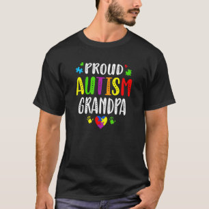 Autisme Bewustzijn Trots Autisme Opa Hand Hart P T-shirt