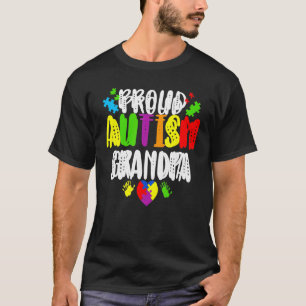 Autisme Bewustzijn Trots Autisme Opa Hand Hart P T-shirt