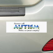Autisme bewustzijn trots bumpersticker (Op auto)